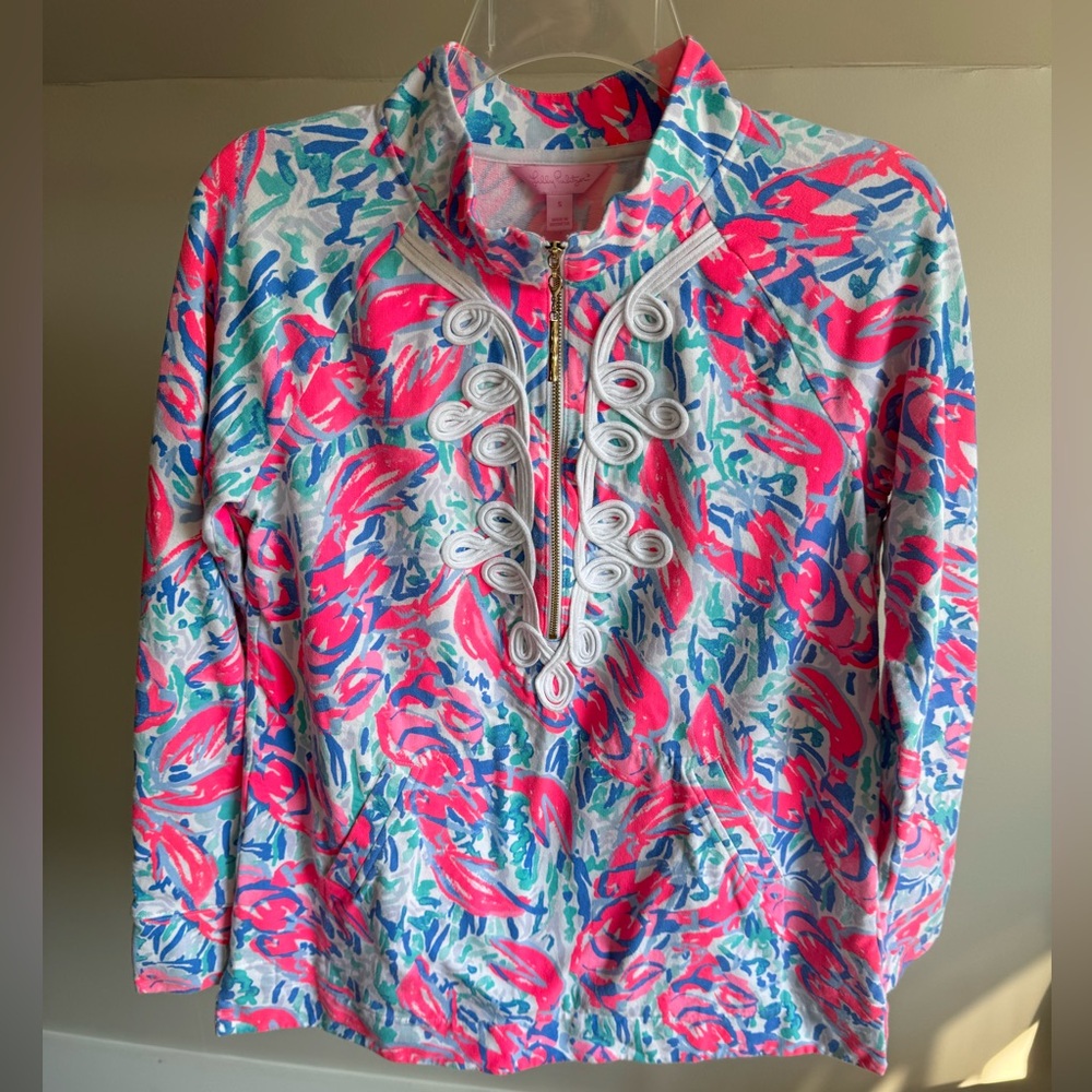 Lilly Pulitzer Skipper Tunic in Cosmic Coral Cracked Up